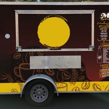12-Foot Mobile Coffee Trailer for Sale