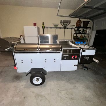 Brand New Cater Pro Food Cart w/Grill, Griddle, & Deep Fryer