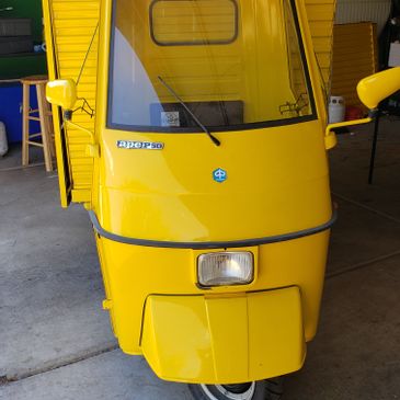 Vintage 1972 Piagio Ape 50 Coffee Cart