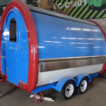 One-of-a-Kind 14-Foot Blue Food Trailer for Sale by Owner