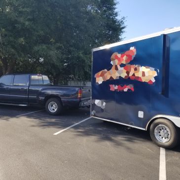 BBQ trailer including truck