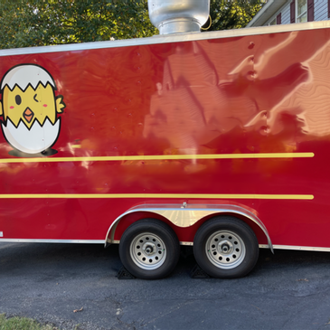 Bright Red 16-ft Food Trailer for Sale