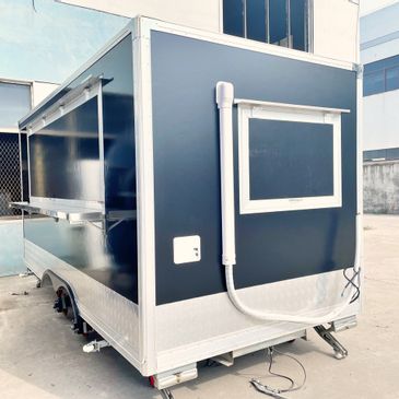 14ft Black Concession Trailer