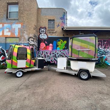 One-of-a-Kind Shave Ice Stands with Vintage Ski Gondolas