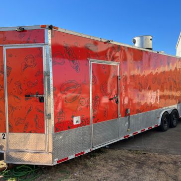 32ft Freedom Food Trailer with Hickory Smoker