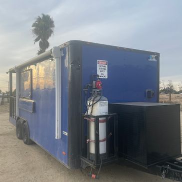 Custom-Built Blue Trailer