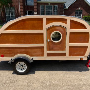 Custom Wood-Paneled Catering Trailer