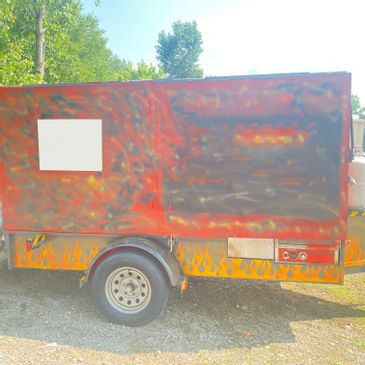12-Foot BBQ Trailer with 3 Traeger Grills