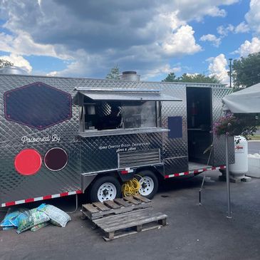 Fully Equipped Metallic Food Trailer for Sale