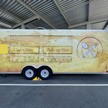 Fully Equipped World Map Food Trailer