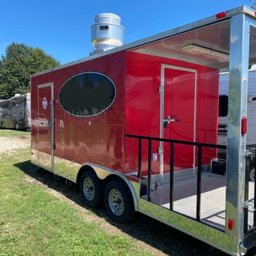 14' V-Nose Food Trailer with 6' Porch