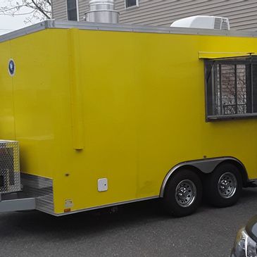 Cheerful Yellow Food Trailer for Sale