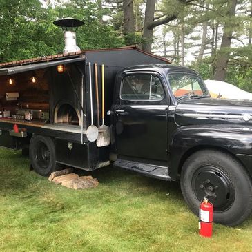 Vintage Wood Fired Pizza Truck