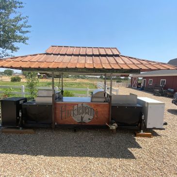 High quality 3’ x 17.5’ commercial stainless steel “cart” style outdoor kitchen pull behind trailer