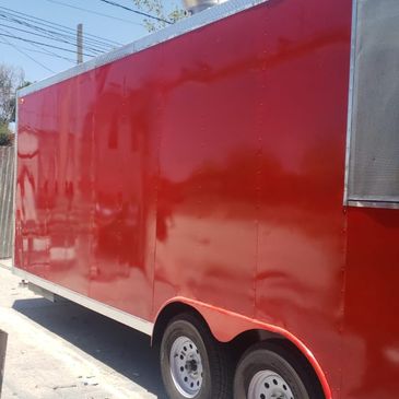 22' Red Food Trailer for Sale