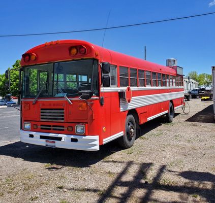 Red School Bus Converted to Food Truck - School Bus / Blue Bird / 1997 ...